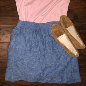 EUC cute chambray mini skirt with pockets